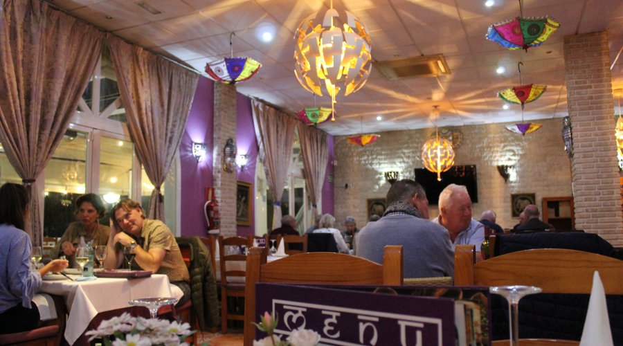 La sala durante una cena.
