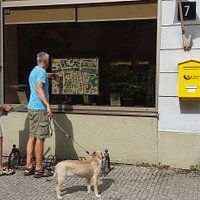 24/7 available city maps (in the box - paper version; and decorative old town city map on the window).