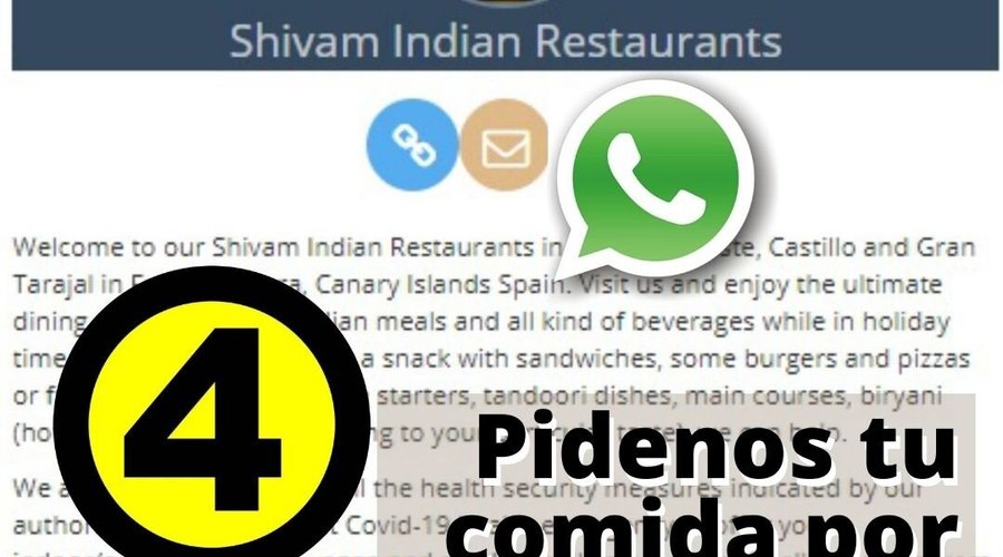 Pidenos directa y fácilmente tu comida por whatsapp