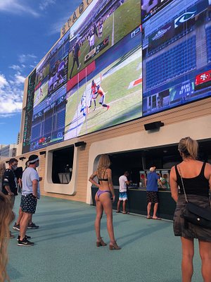 Huge screen tv's at the pool bar