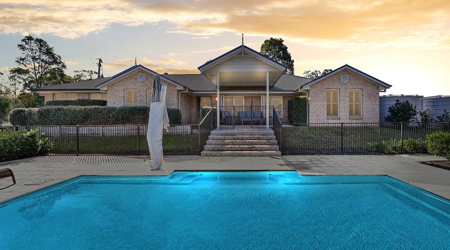 The house from the pool