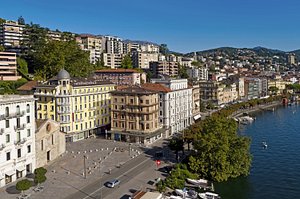 Hotel International au Lac - Historic &  Lakeside in Lugano, image may contain: Neighborhood, City, Waterfront, Urban