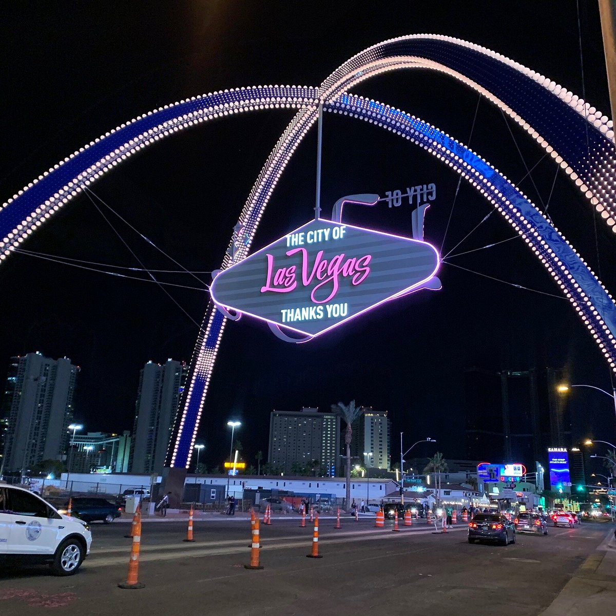 Attractions 360° on X: Almost done! The New Downtown Las Vegas Gateway Arch.  Located next to Stratosphere Tower.  / X