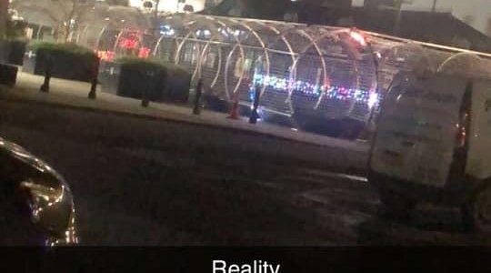 The disappointment realising the lights weren’t even on 