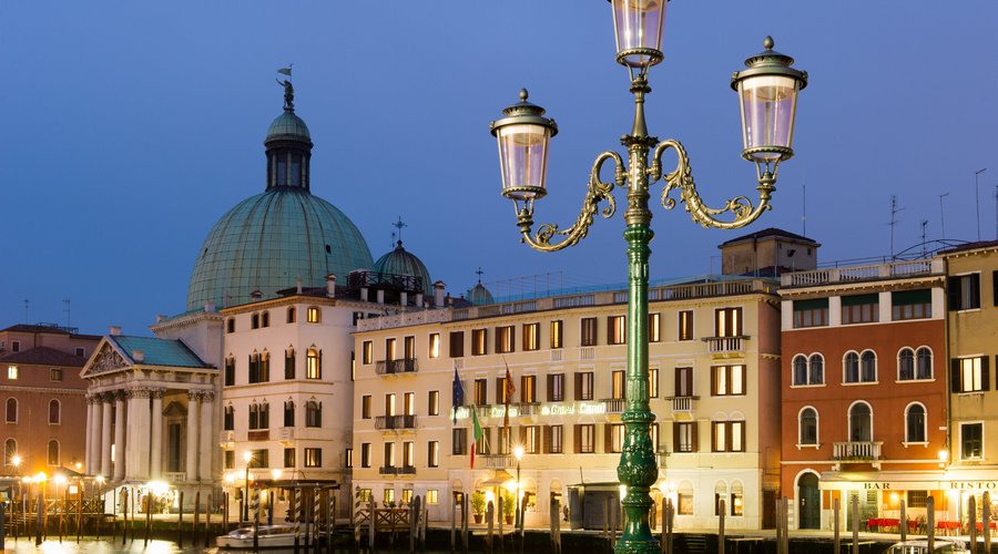 Facade of the Hotel Carlton on the Grand Canal