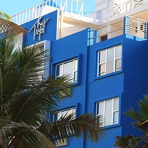 The Tryst Beachfront Hotel in Puerto Rico, image may contain: Hotel, Neighborhood, Villa, Condo