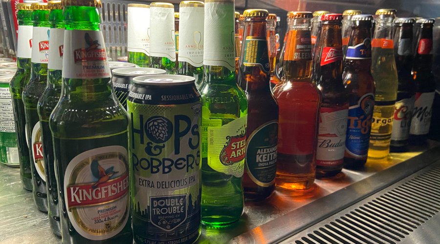 Bottled and canned beers available for takeout during COVID pandemic 