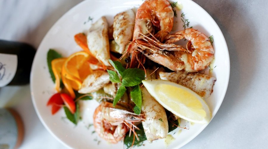 Scampi und Calamari vom Grill