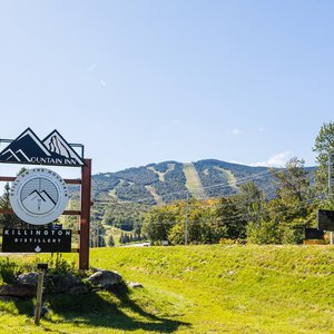 The Mountain Inn in Killington, image may contain: Interior Design, Indoors, Furniture, Lamp