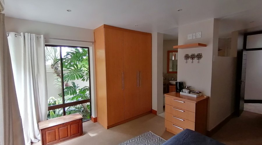 A coffee and tea station adds to your comfort and enough space to relax in.