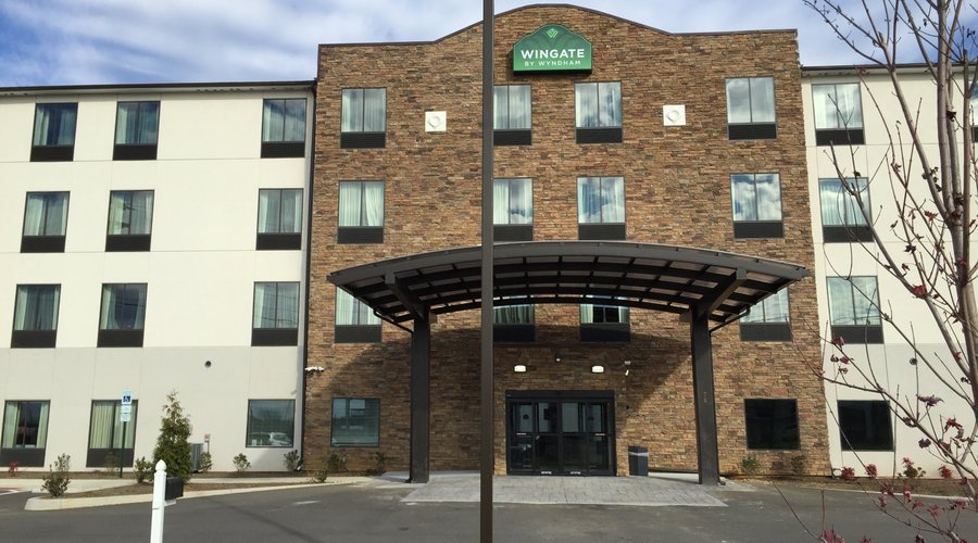 Front of hotel.