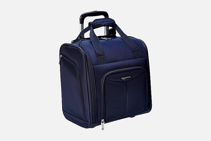 The AmazonBasics Underseat Luggage Suitcase.
