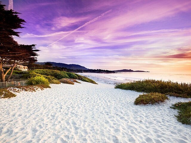 The white-sand beach of Carmel-by-the-Sea.