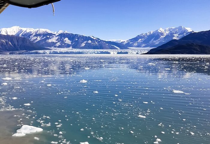 The icy waters and mountains of Yakutat, Alaska