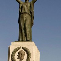 Statue commemorating the playwright and poet, Jacinto Benavente. He won the Nobel Prize for literature in 1922.