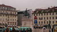 Europe, Portugal, Lisbon, Baixa, Rossio, Figueira Square, Dom Joao I statue  - SuperStock