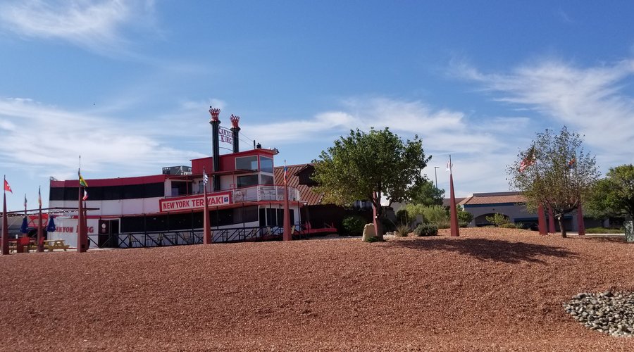 This was an actual riverboat they bought and  moved here!