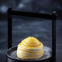 Steamed bun with pumpkin and fresh milk