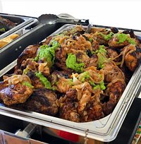 buffet, grilled chicken, Aloko, Accra, ghana , ivorian food 🍲, Atiéké