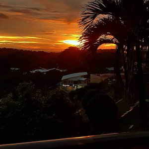Sunset view from Eagle Ray Glamping Suite.
