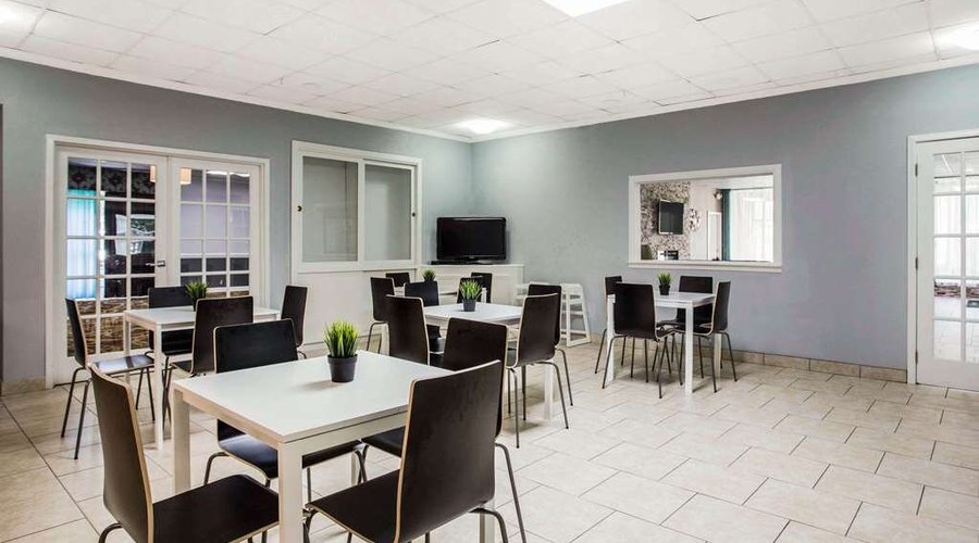 Enjoy breakfast in this seating area