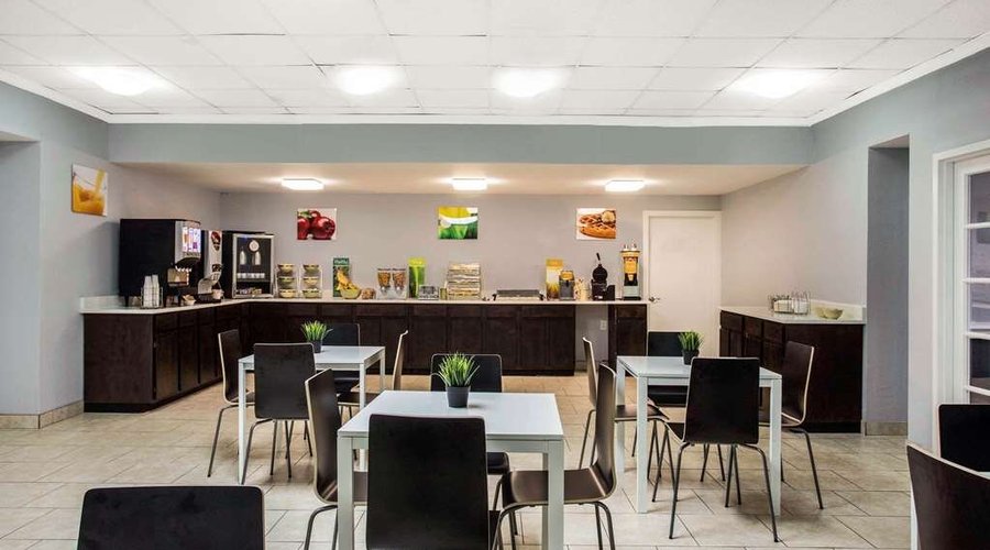 Enjoy breakfast in this seating area