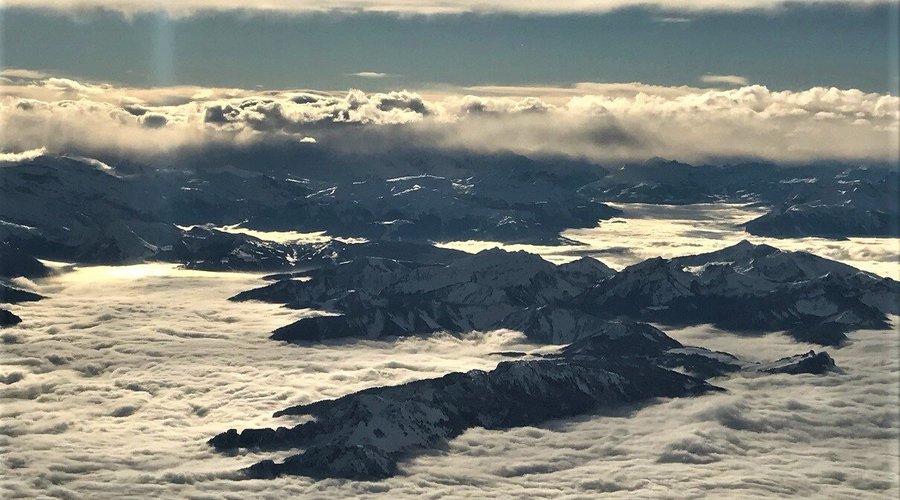 La Savoie vue du ciel en janvier 2021.