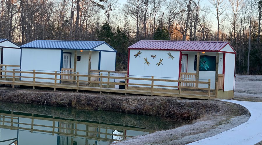 Cabins by the pond