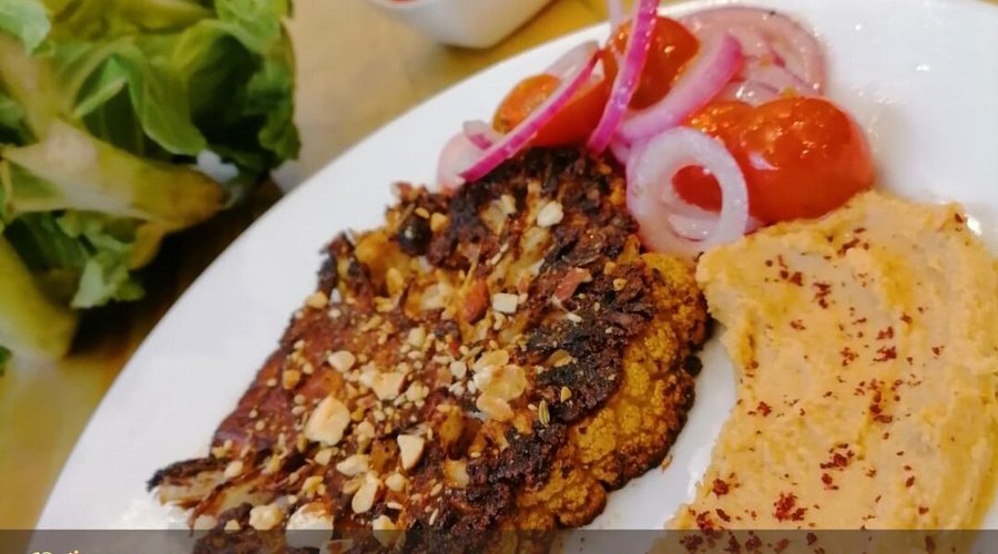 Latest dish change. Middle East influenced #CauliflowerSteak. #Glutenfree too