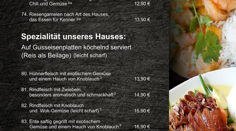 Riesengarnelen & Spezialität des Hauses