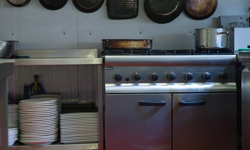 A sparkling kitchen ready for action.