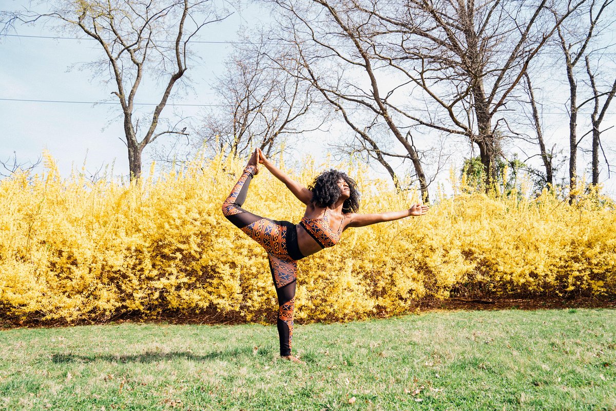 Black Woman Doing Yoga