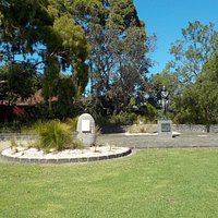 Boyd statue and garden plaque