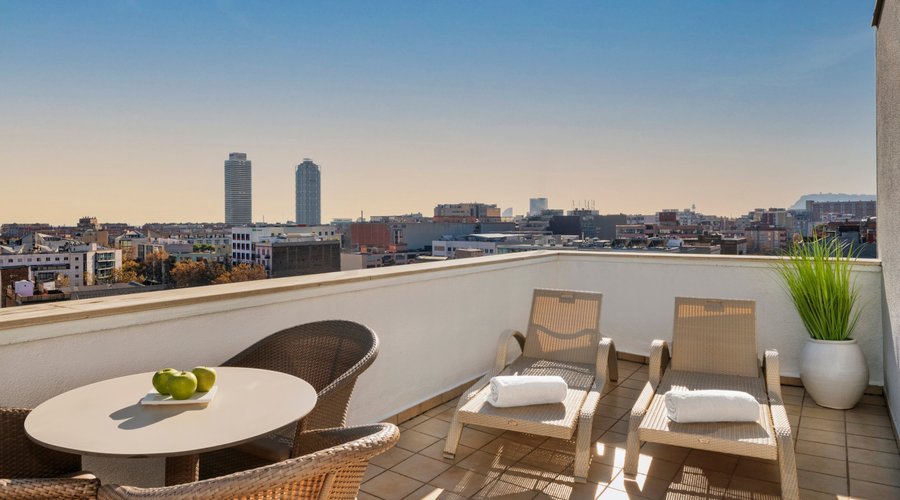 Terraza y vistas de la habitación