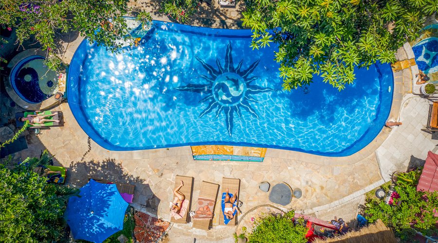 The swimming pool area