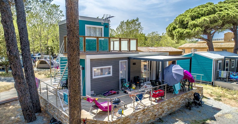Mobile Home vue mer sur 2 étages Camping Saint Aygulf Plage