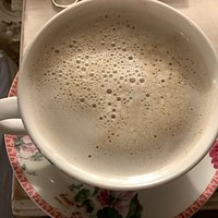 This is one I made at home with my coffee machine, and this is a soya decaf latte and what it supposed to look like in a cup.