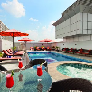 Ramada By Wyndham Dubai Deira in Dubai, image may contain: City, Condo, Urban, Office Building