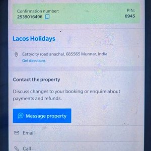Booking confirmation