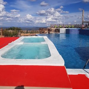 Heated Jacuzzi next to the main pool