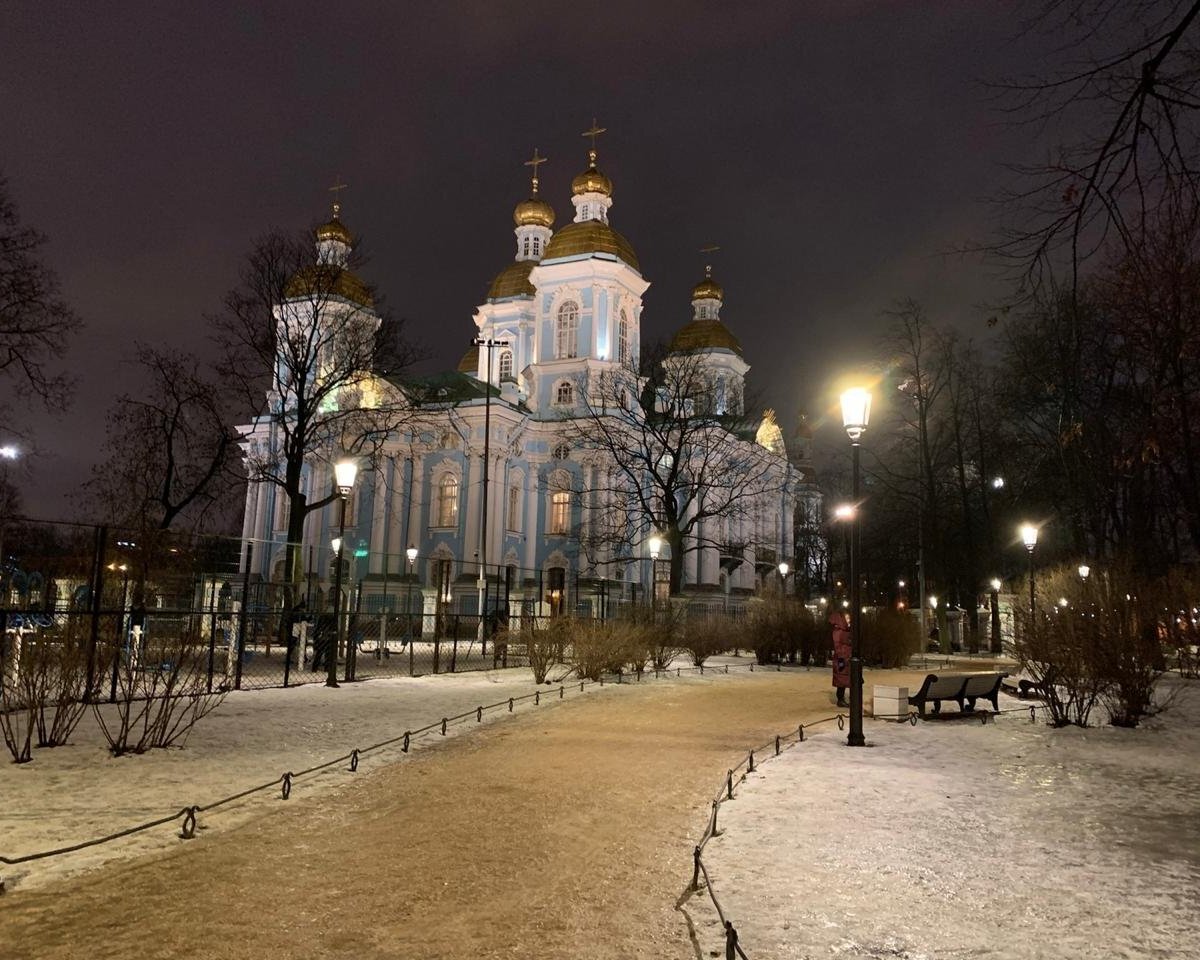 Никольский собор в Санкт Петербурге зимой