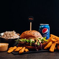 Red slice burger