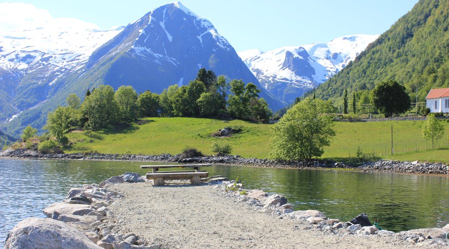 Private harbour by the Sognefjord.