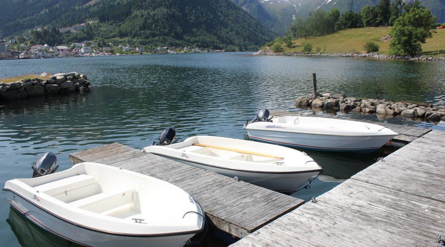 Boats for rent in private harbour.