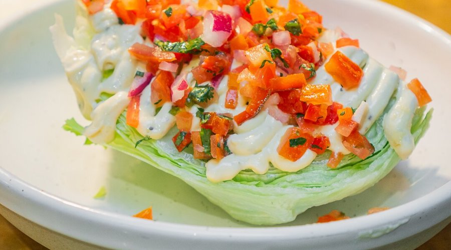 Iceberg wedge with pico de galio 