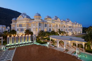 The Leela Palace Jaipur in Kookas, image may contain: Hotel, Resort, Villa, Housing