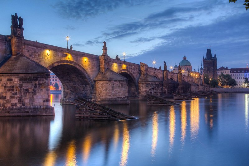 the Charles Bridge in Prague