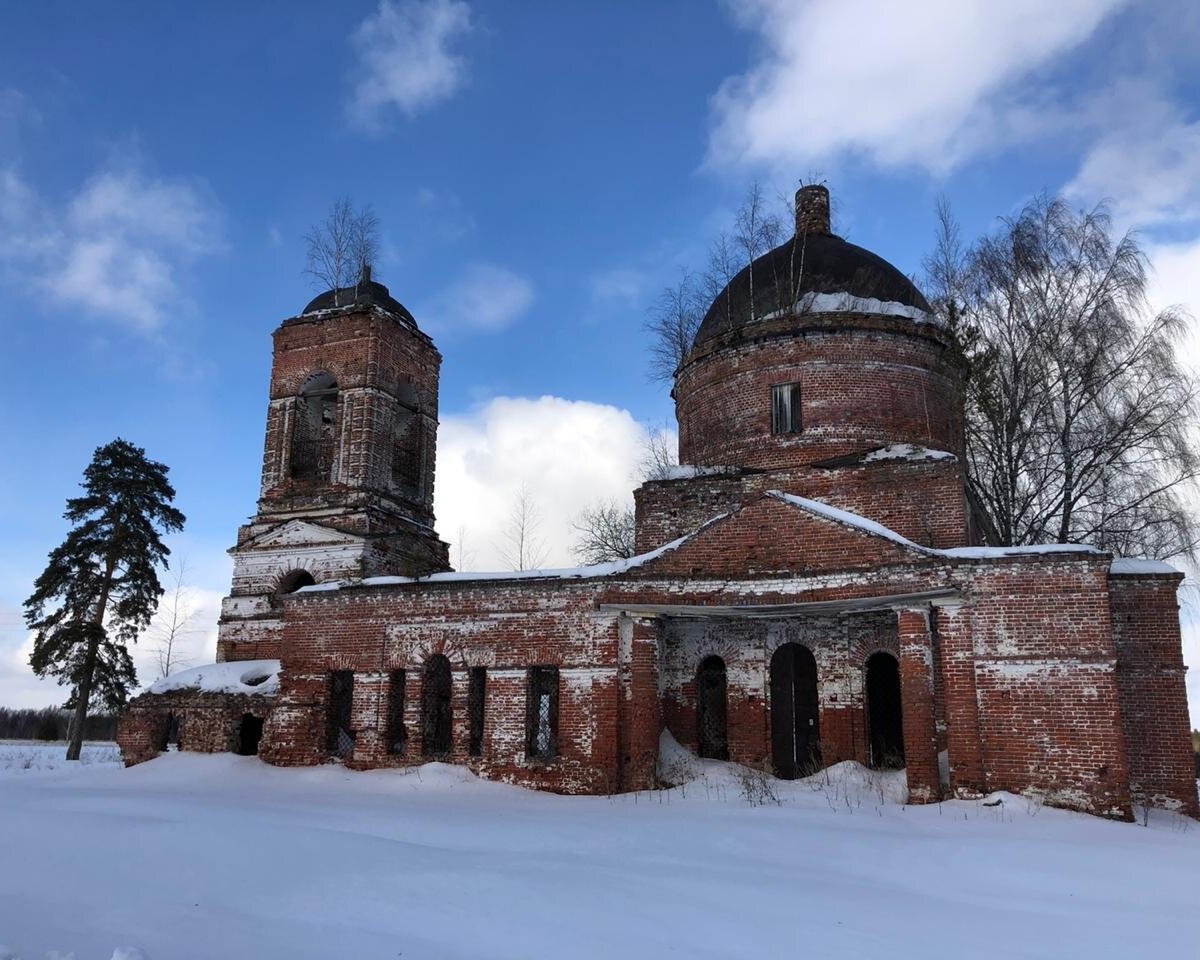 Поселок Лежнево зима