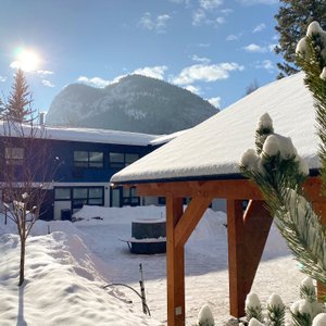 View from The Dorothy Motel in Banff National Park