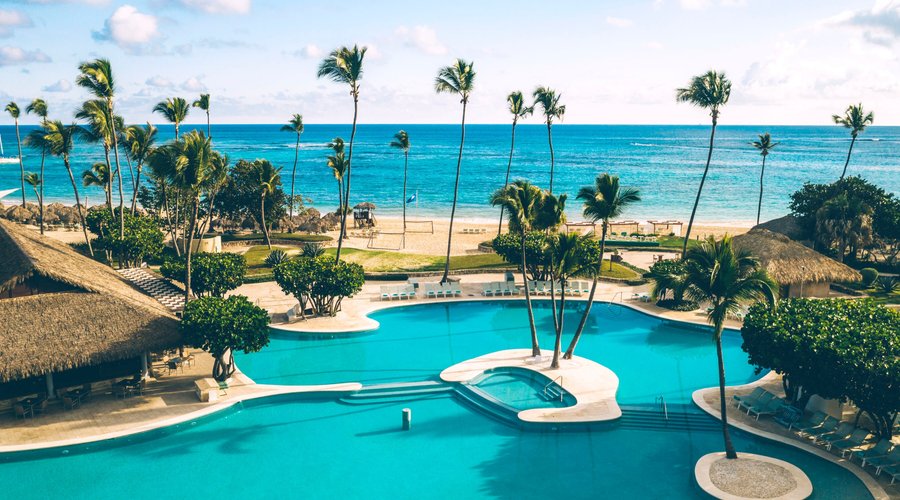 Beach and pool area
